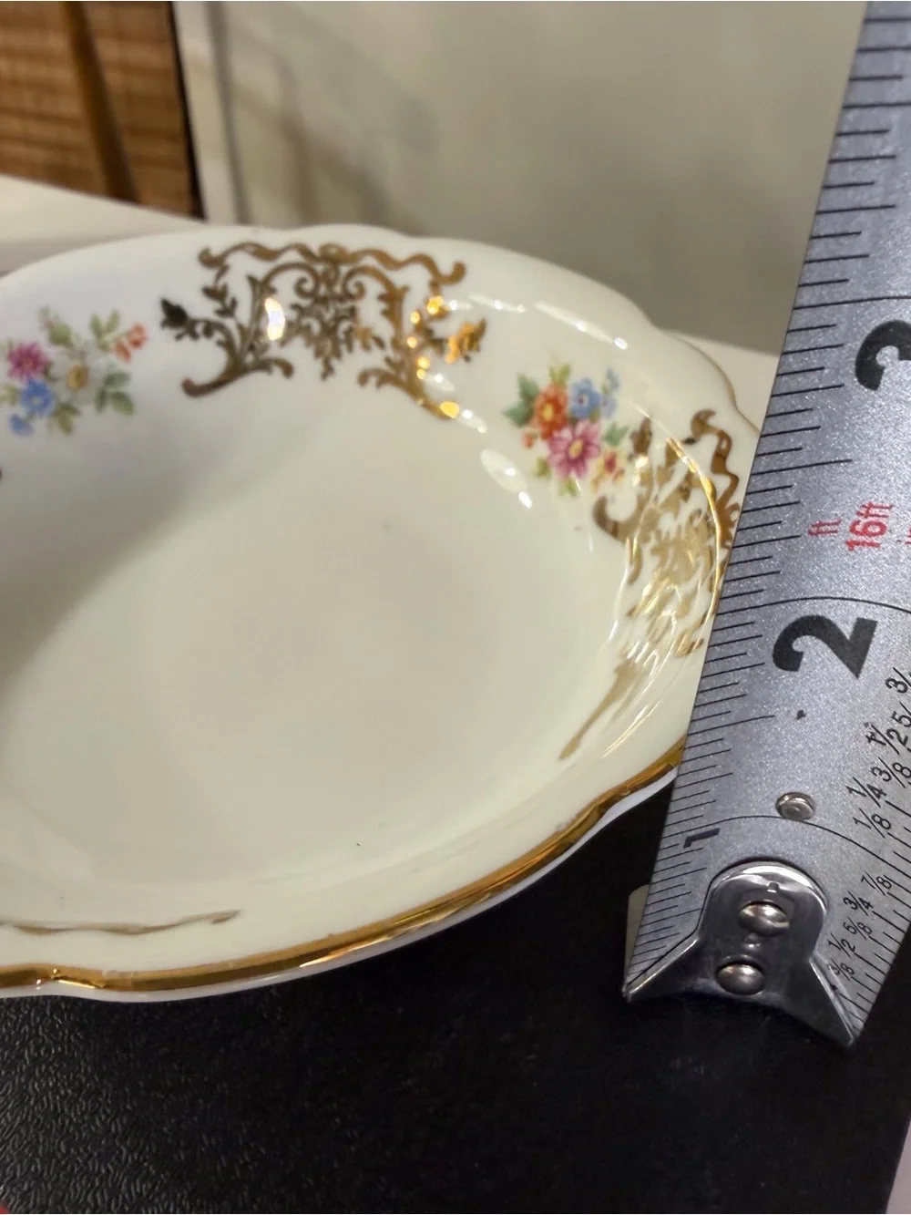 Vintage Nora Seltmann Weiden bavaria elegant White Porcelain Bowl with Golden